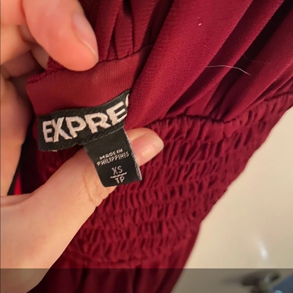 Express Maroon Babydoll Low Cut Dress Size XS - Picture 6 of 6